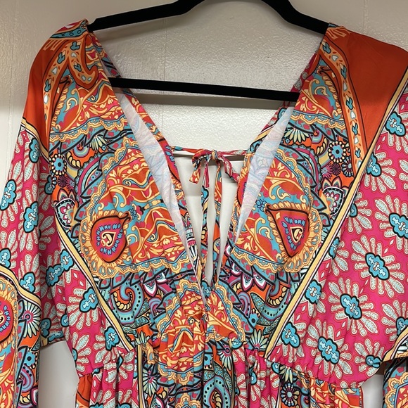 Sundress / coverup Colorful Sz L - Picture 2 of 11